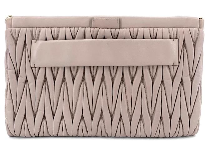 Miu Miu Clutch Matelassé Rosa - vista 3