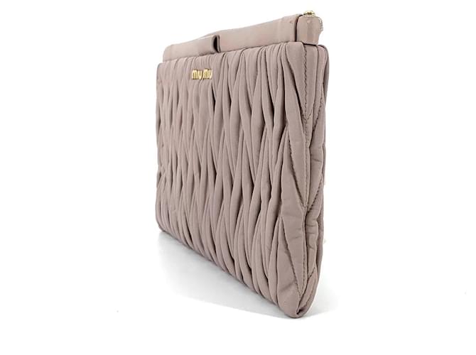 Miu Miu Clutch Matelassé Rosa - vista 5