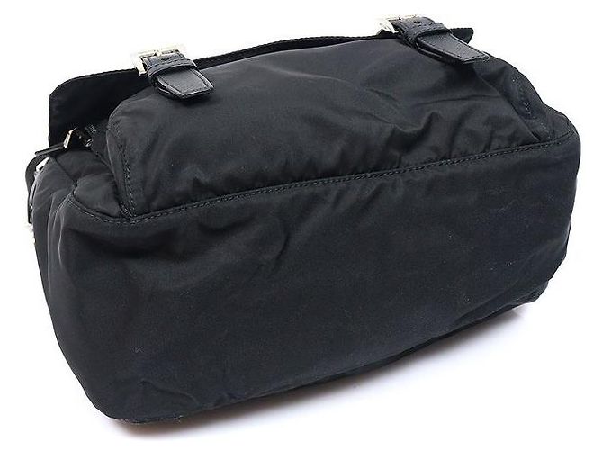 Prada Bolso bandolera Black Re-Nylon Saffiano Triangle Negro - vista 5