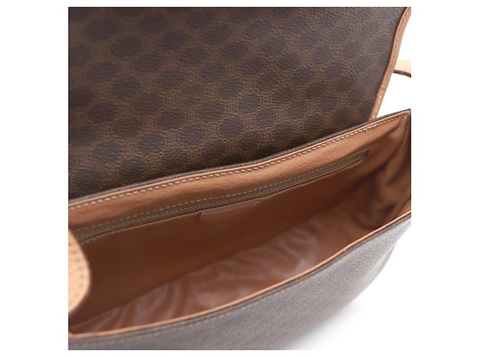 Céline Borsa a tracolla e borsa crossbody in tela Macadam Marrone - vista 19