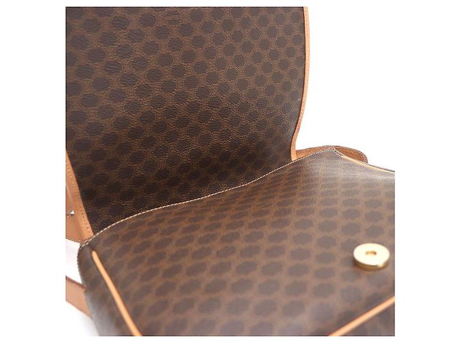 Céline Borsa a tracolla e borsa crossbody in tela Macadam Marrone - vista 8