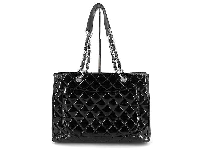 Chanel Patent Grand Shopping Bag Schultertasche Schwarz - Ansicht 2