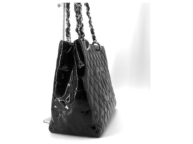 Chanel Patent Grand Shopping Bag Schultertasche Schwarz - Ansicht 4