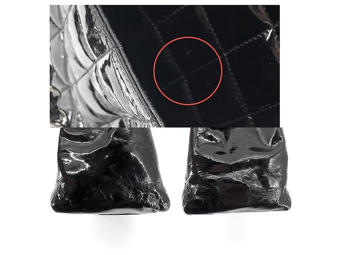 Chanel Patent Grand Shopping Bag Schultertasche Schwarz - Ansicht 9