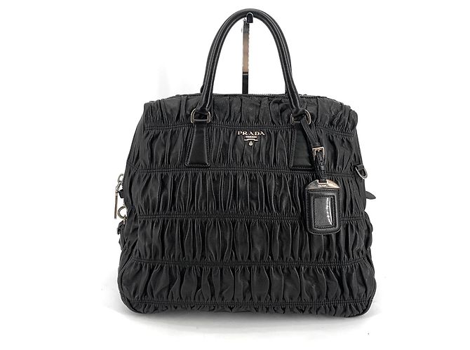 Prada Borsa a Spalla e Borsa Tote Napa Gaufre Nero - vista 2