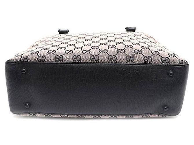 Bamboo Gucci Tote in tela e pelle nera con dettaglio in bambù Nero - vista 6