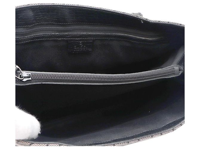 Bamboo Gucci Tote in tela e pelle nera con dettaglio in bambù Nero - vista 7