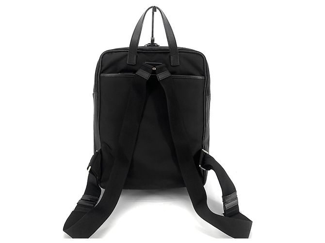 Prada Sac à dos Re-Nylon Saffiano avec logo Triangle Noir - vue 2