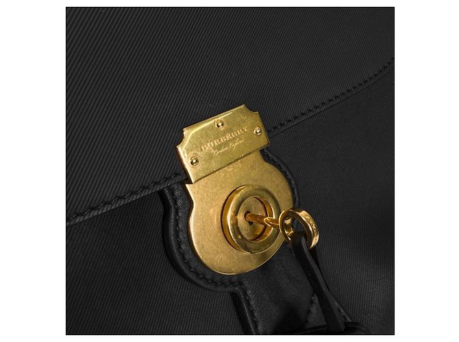 Burberry Leder-Tote-Tasche mit Tragegriff Medium Schwarz - Ansicht 8