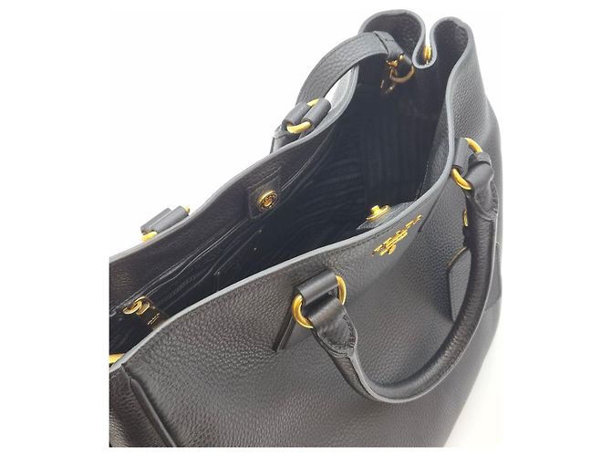 Prada Borsa Tote Vitello Daino a Spalla Nera Nero - vista 13