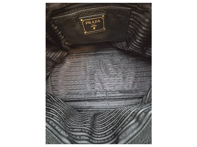 Prada Borsa Tote Vitello Daino a Spalla Nera Nero - vista 15