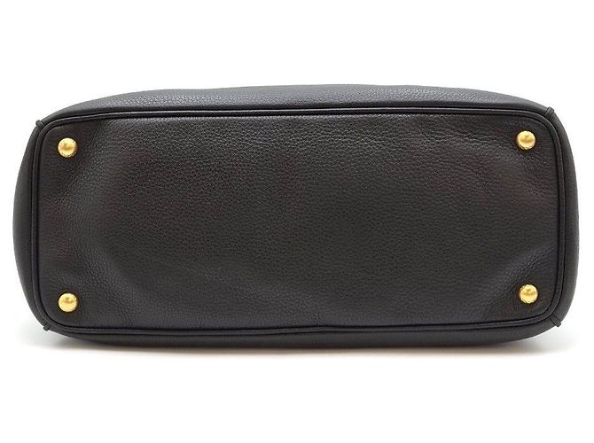 Prada Borsa Tote Vitello Daino a Spalla Nera Nero - vista 9