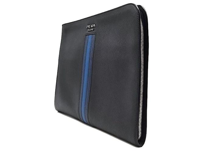 Prada Clutch da viaggio Saffiano Nero - vista 2