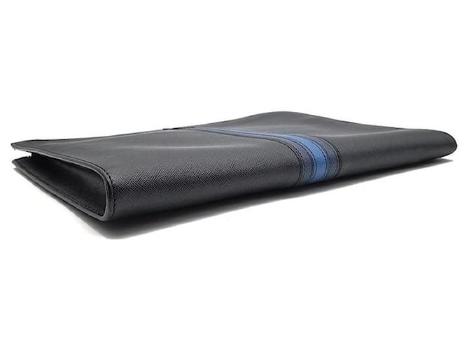 Prada Clutch da viaggio Saffiano Nero - vista 5