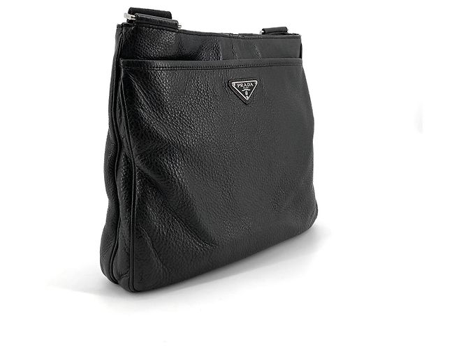 Prada Umhängetasche Vitreous Triangle Logo Messenger Bag Crossbody Schwarz - Ansicht 4