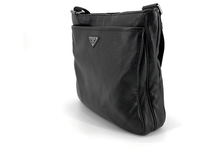 Prada Umhängetasche Vitreous Triangle Logo Messenger Bag Crossbody Schwarz - Ansicht 5