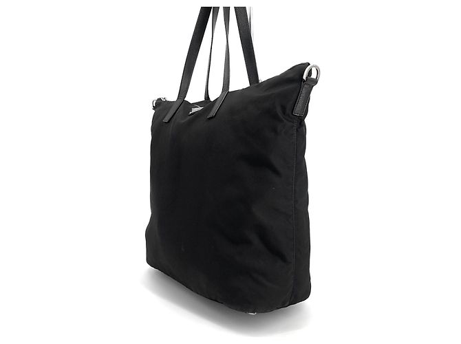 Prada Borsa a Spalla in Nylon e Borsa Shopper Nero - vista 3