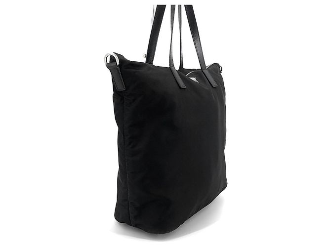 Prada Borsa a Spalla in Nylon e Borsa Shopper Nero - vista 4
