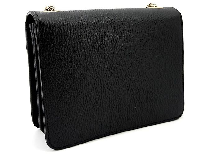 Gucci Kleine Schultertasche mit ineinandergreifender Kette Schwarz - Ansicht 5