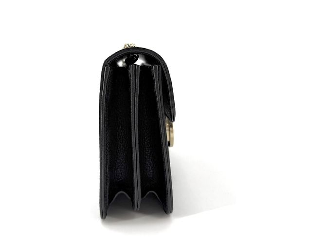 Gucci Kleine Schultertasche mit ineinandergreifender Kette Schwarz - Ansicht 7
