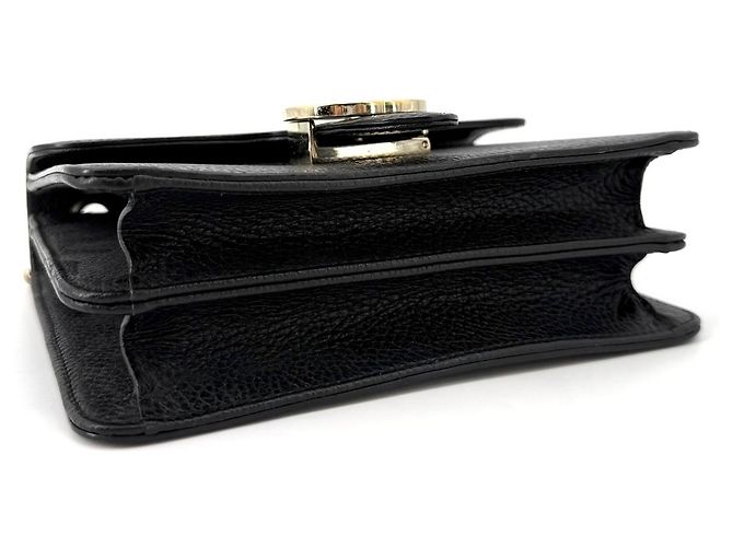 Gucci Kleine Schultertasche mit ineinandergreifender Kette Schwarz - Ansicht 8