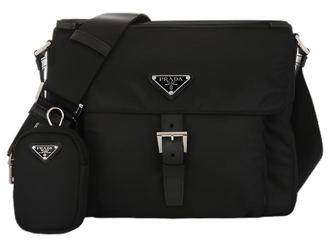 Prada Borsa a tracolla in nylon con logo a triangolo - vista 2