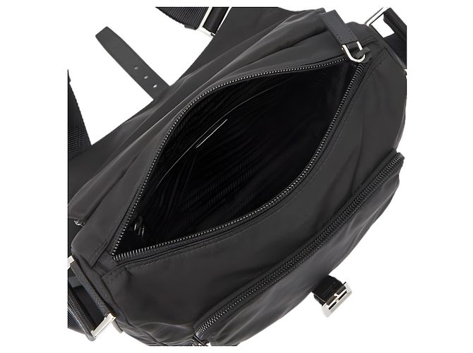 Prada Borsa a tracolla in nylon con logo a triangolo - vista 8
