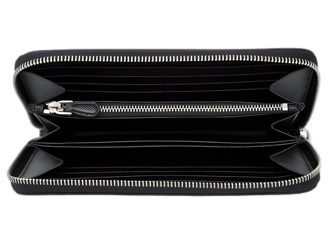 Prada Cartera larga Saffiano Triangle con cremallera Negro - vista 4