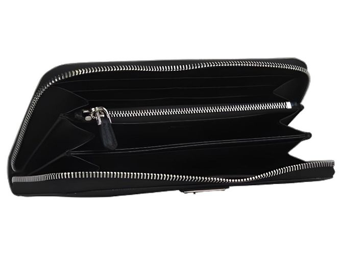 Prada Cartera larga Saffiano Triangle con cremallera Negro - vista 5