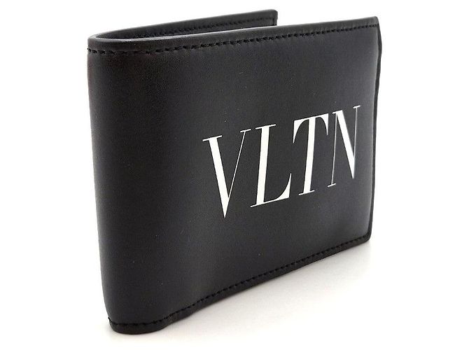 Valentino Logo Slim Wallet Black - view 11