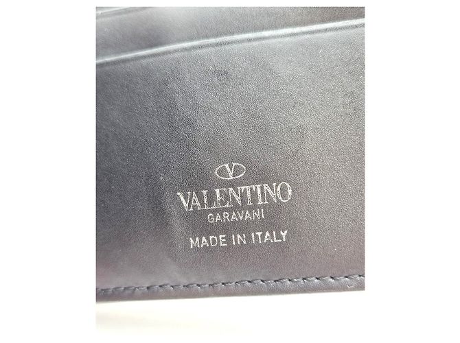 Valentino Logo Slim Wallet Black - view 12