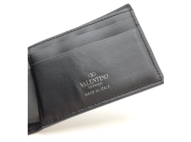 Valentino Logo Slim Wallet Black - view 14