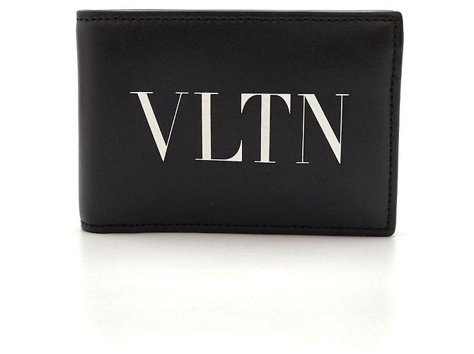 Valentino Logo Slim Wallet Black - view 4