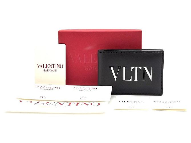 Valentino Logo Slim Wallet Black - view 5