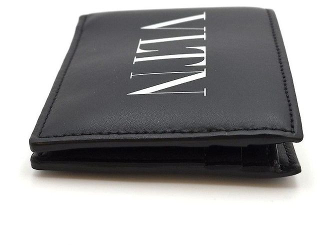 Valentino Logo Slim Wallet Black - view 9