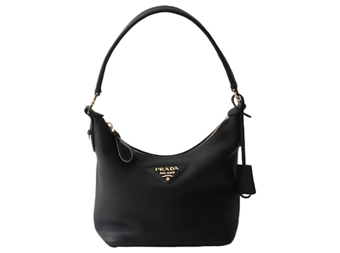 Prada Borsa Hobo a tracolla nera Nero - vista 2