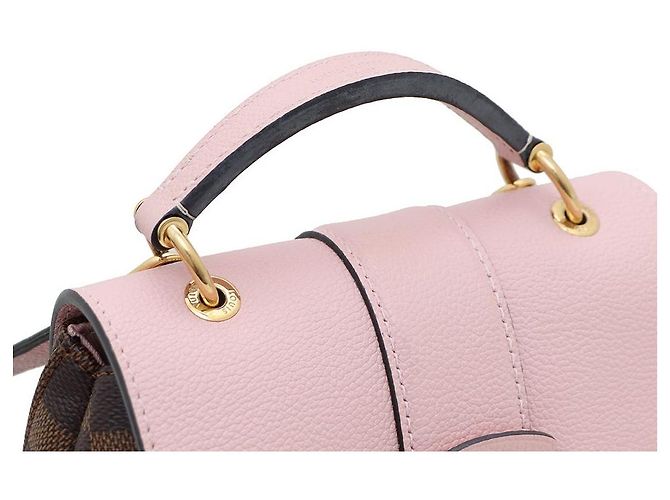 Louis Vuitton Clapton Damenrucksack aus Damier Ebene Canvas Pink - Ansicht 4