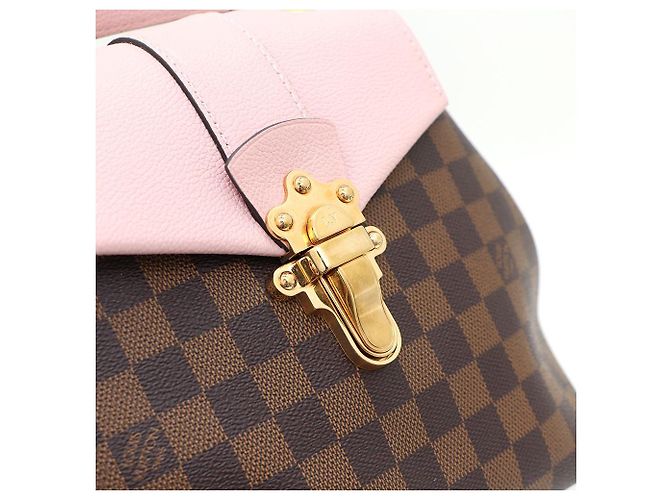 Louis Vuitton Clapton Damenrucksack aus Damier Ebene Canvas Pink - Ansicht 5