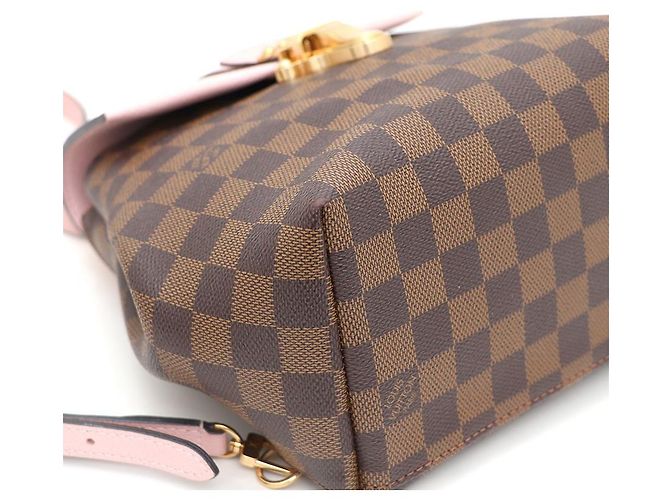 Louis Vuitton Clapton Damenrucksack aus Damier Ebene Canvas Pink - Ansicht 6
