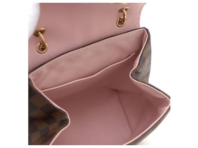 Louis Vuitton Clapton Damenrucksack aus Damier Ebene Canvas Pink - Ansicht 8