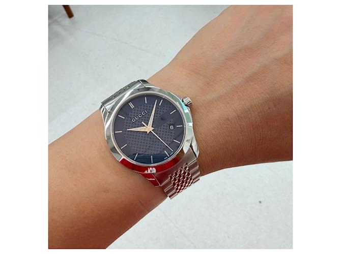 Gucci Bracciale G-Timeless Quadrante Blu Grano di Riso - vista 25