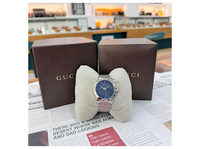 Gucci Bracciale G-Timeless Quadrante Blu Grano di Riso - vista 26