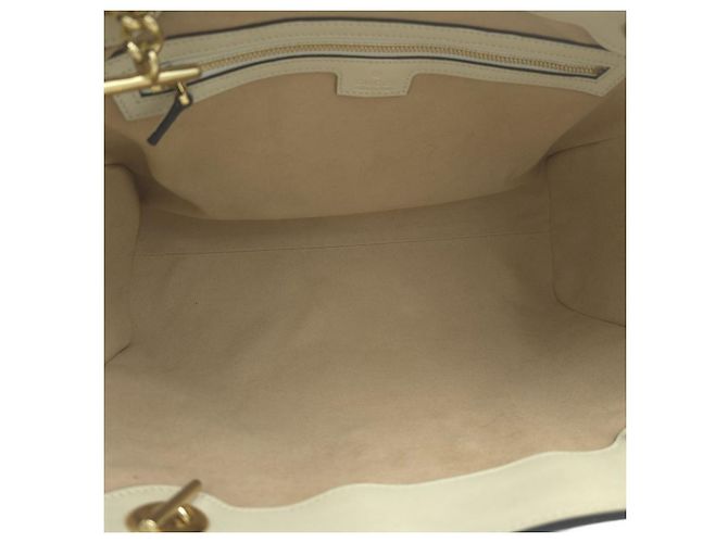 Gucci Borsa a tracolla con catena medium Padlock GG Supreme Canvas Tote Bag Bianco - vista 9