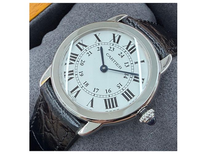 Cartier Ronde Solo Small Blue Hands Double Buckle Damenuhr - Ansicht 14