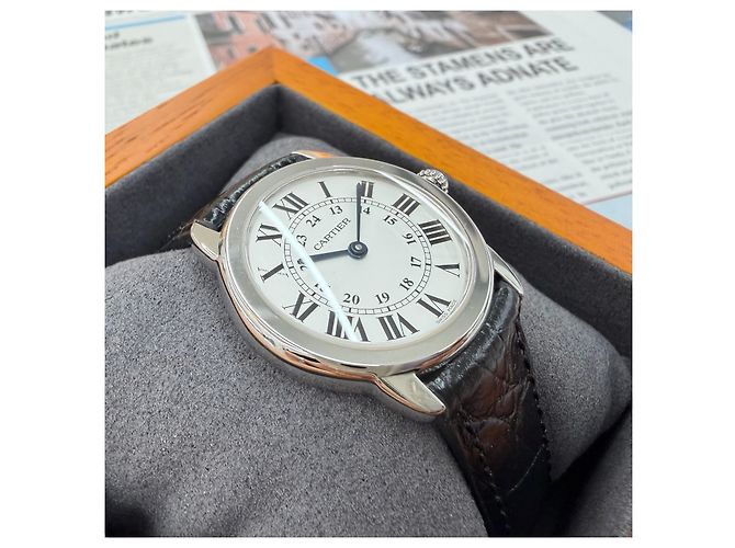 Cartier Ronde Solo Small Blue Hands Double Buckle Damenuhr - Ansicht 3