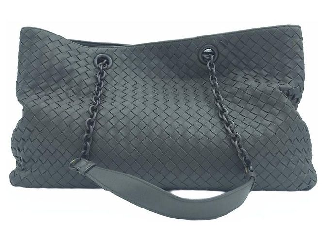 Bottega Veneta Intrecciato Nappa Leder Chain Tote Bag Grau Braun - Ansicht 5