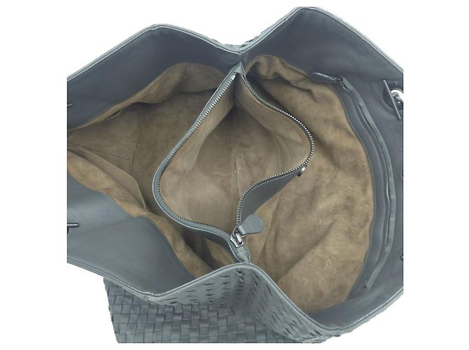 Bottega Veneta Intrecciato Nappa Leder Chain Tote Bag Grau Braun - Ansicht 9