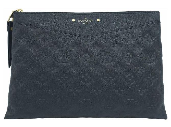 Louis Vuitton Clutch Daily in pelle Monogram Empreinte Nero - vista 8