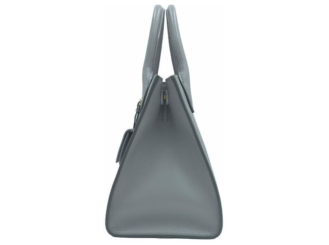 Prada Piccola borsa tote e a tracolla in pelle Saffiano monocromatica Sky Blue - vista 13