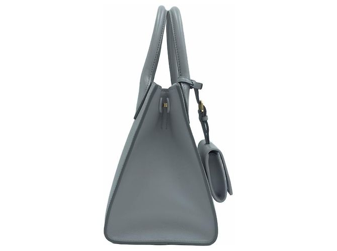 Prada Piccola borsa tote e a tracolla in pelle Saffiano monocromatica Sky Blue - vista 14